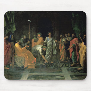 Moses och den skamlösa ormen (olja på kanfas) musmatta