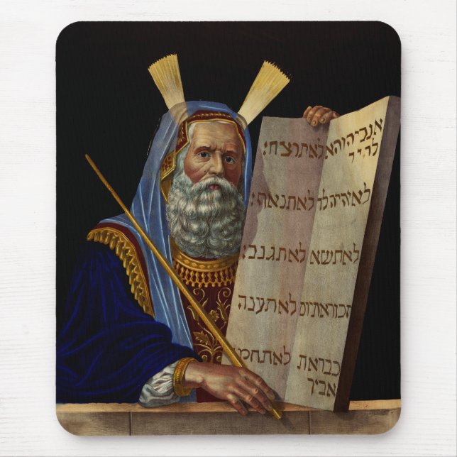 Moses och förbundslagens tavlor konst musmatta (Framsidan)