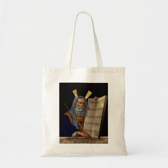 Moses och förbundslagens tavlor konst tygkasse (Framsidan)