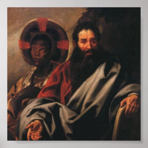 Moses och hans etiopiska fru av Jordaens Poster