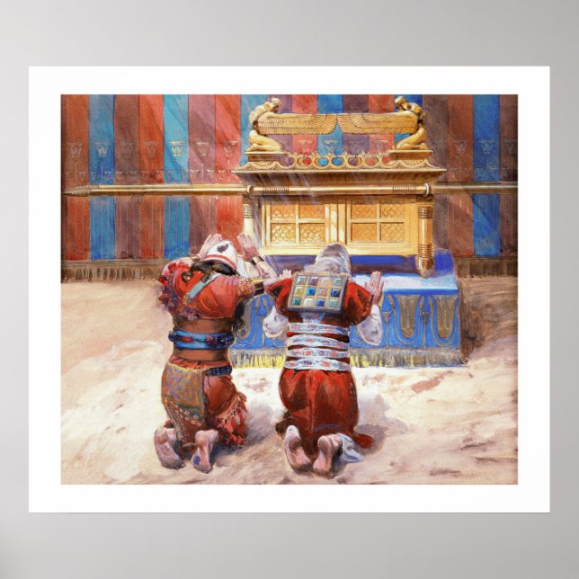 Moses och Joshua i Tabernacle av James Tissot Poster (Framsidan)