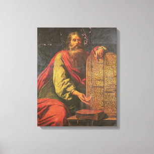 Moses och tabletsna av lagen canvastryck