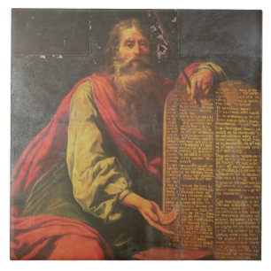 Moses och tabletsna av lagen kakelplatta