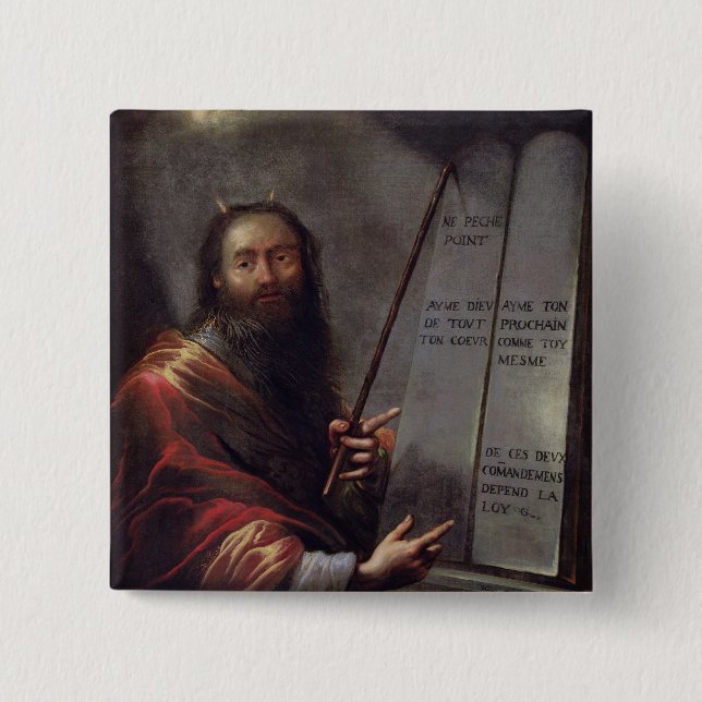 Moses och tabletsna av lagen knapp (Framsida)