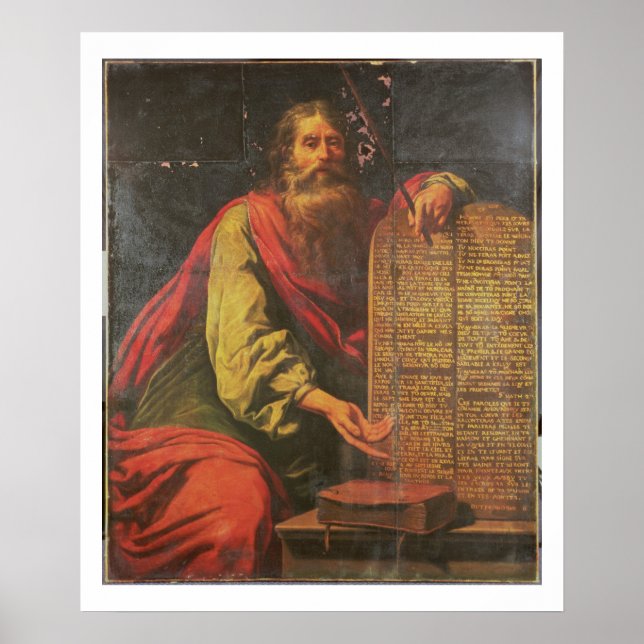 Moses och The Tabets of the Law Poster (Framsidan)