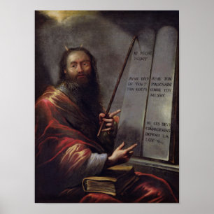 Moses och The Tabets of the Law Poster