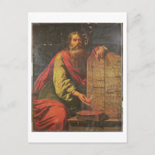 Moses och The Tabets of the Law Vykort