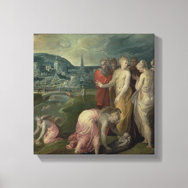 Moses (olja på kanvas) canvastryck (Framsida)