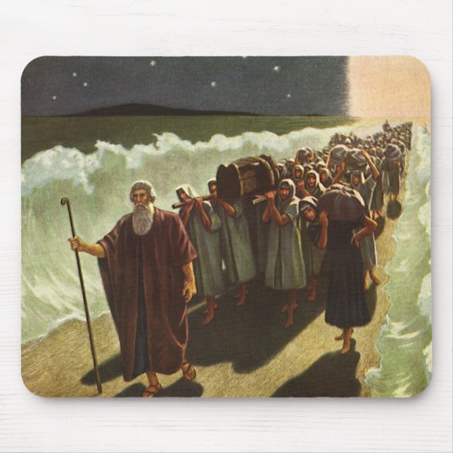 Moses övergång av Röda havet, Vintage Religion Musmatta (Framsidan)