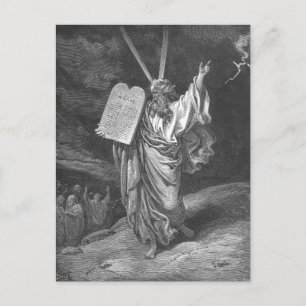 Moses på Mount Sinai Vykort