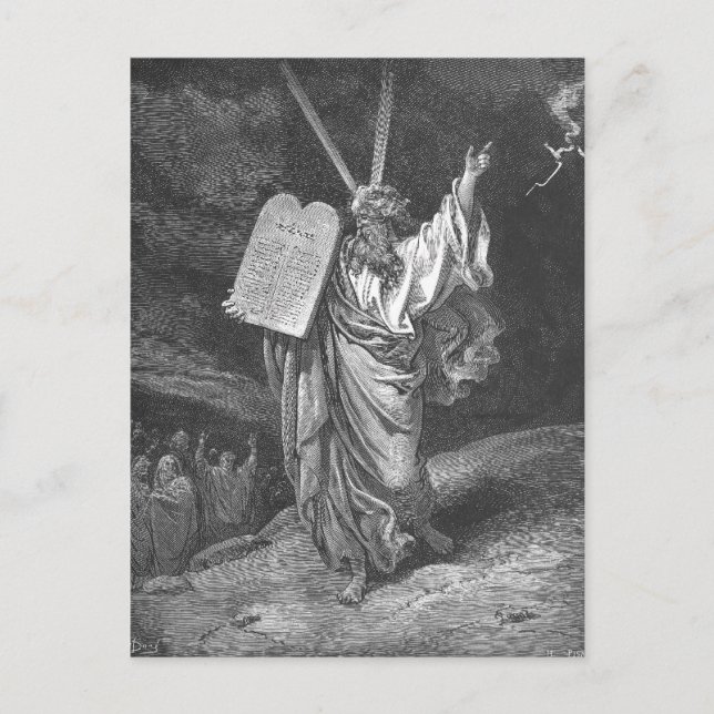 Moses på Mount Sinai Vykort (Framsida)