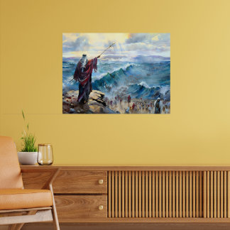Moses parting Red Sea Poster