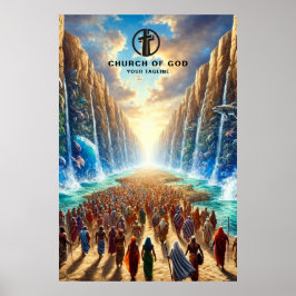 Moses parting Red Sea Poster