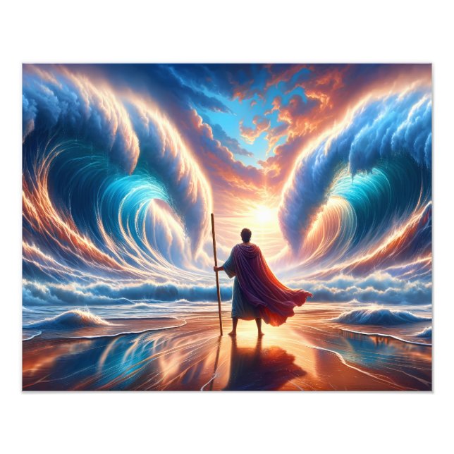 Moses Parts Red Sea Fototryck (Framsidan)