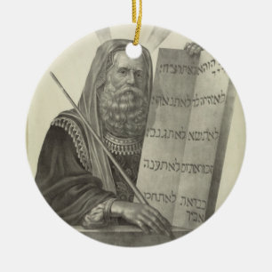Moses prydnad julgransprydnad keramik