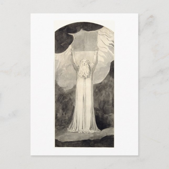 Moses Receiving the Law, 1780 (push and black i) Vykort (Framsida)