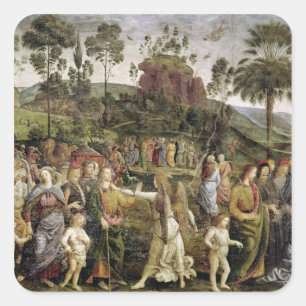 Moses resa, 1481-83 fyrkantigt klistermärke