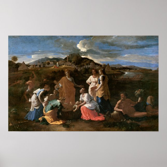 Moses Rescued från Vatten, 1647 Poster (Framsidan)