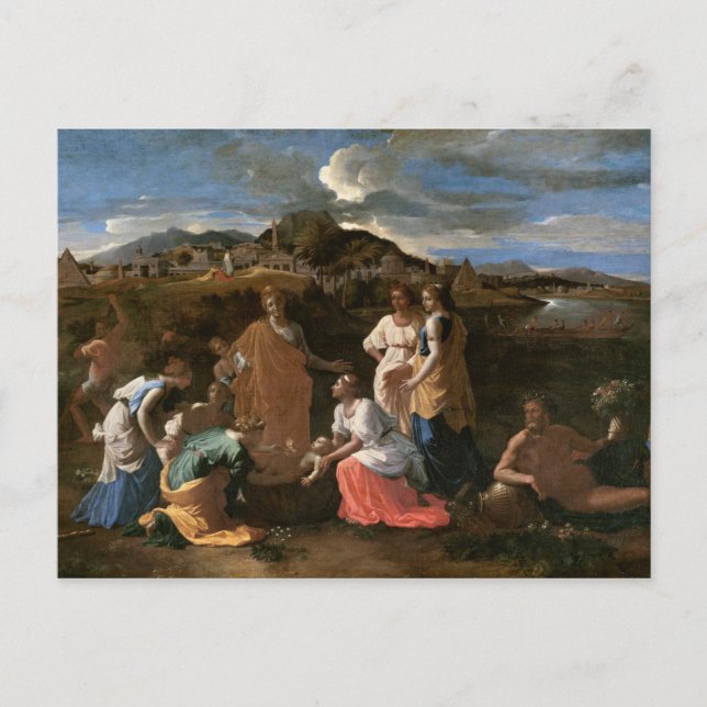 Moses Rescued från Vatten, 1647 Vykort (Framsida)
