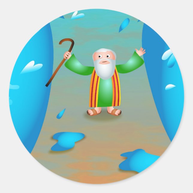 Moses Runt Klistermärke (Framsida)