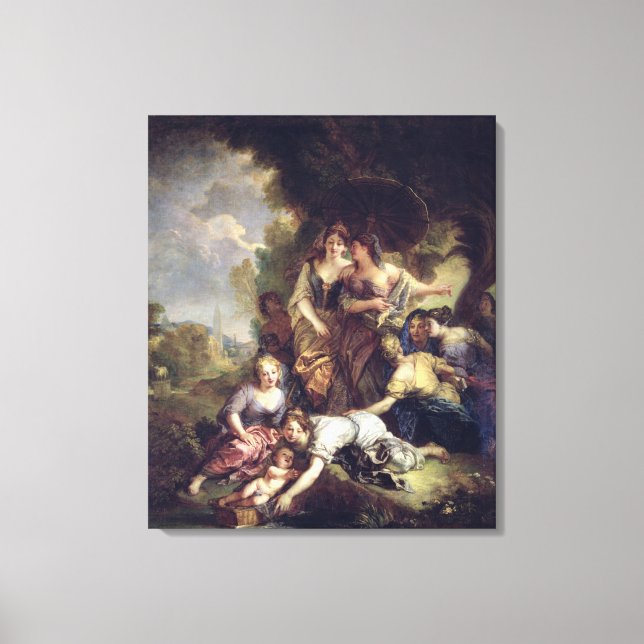 Moses Saved från Vatten Canvastryck (Framsida)