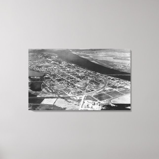 Moses Sjö, WA Aerial View of Town Photograph Canvastryck (Framsida)