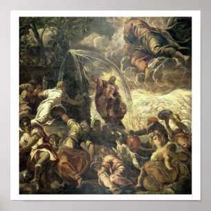 Moses slå vatten från stenen, 1575 poster