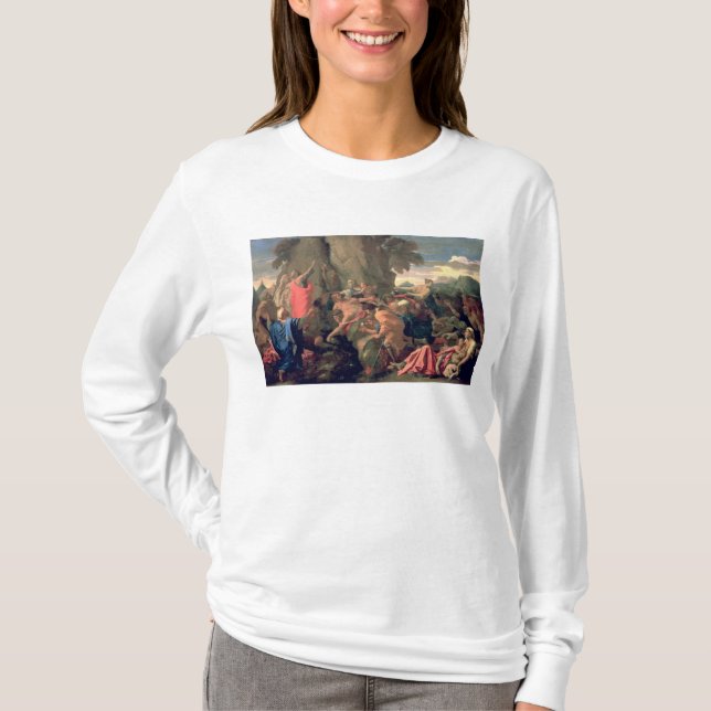Moses slå vatten från stenen, 1649 t-shirt (Framsida)