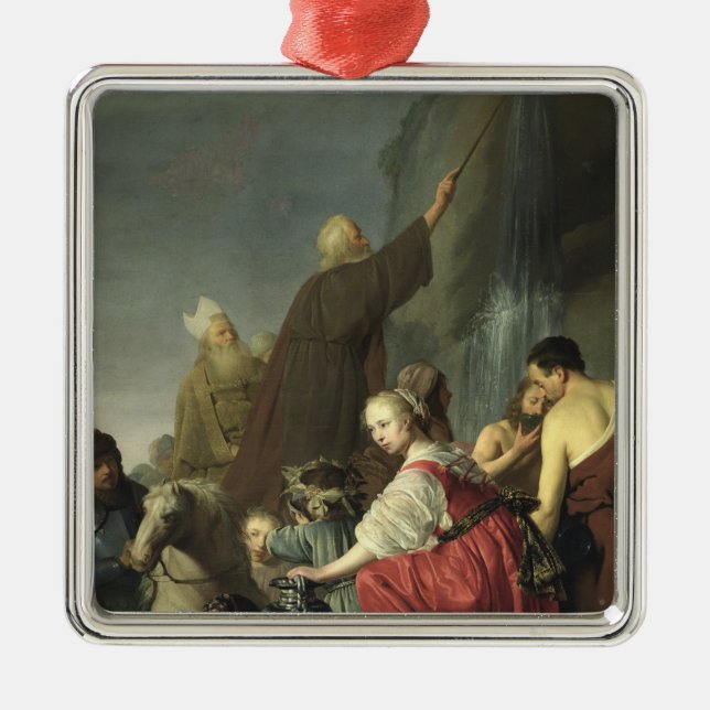 Moses slå vatten från stenen julgransprydnad metall (Framsidan)