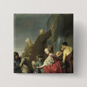 Moses slå vatten från stenen knapp