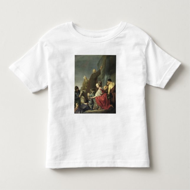 Moses slå vatten från stenen t-shirt (Framsida)