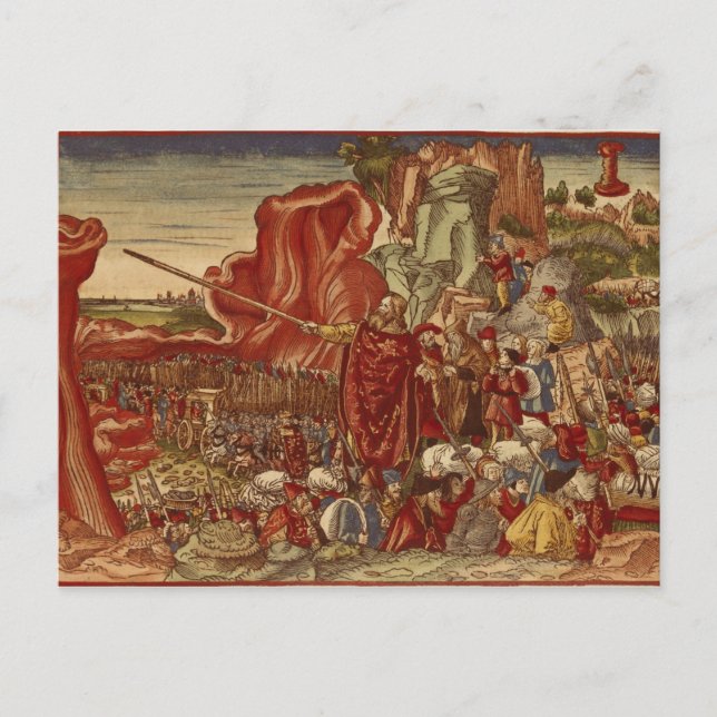 Moses som delar Röda havet Vykort (Framsida)