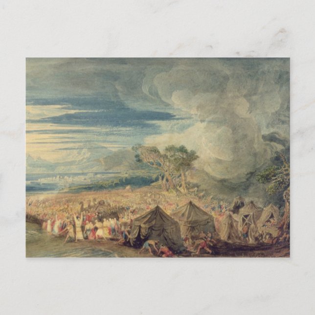 Moses som delar vatten i Röda havet Vykort (Framsida)