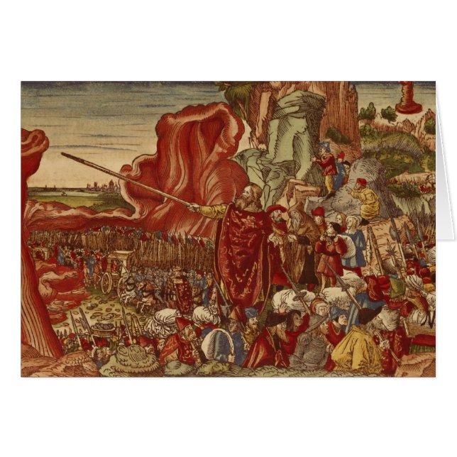 Moses som särar det röda havet hälsningskort (Framsidan Horizontal)