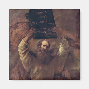 Moses som slår tabletsna av lagen, 1659 magnet