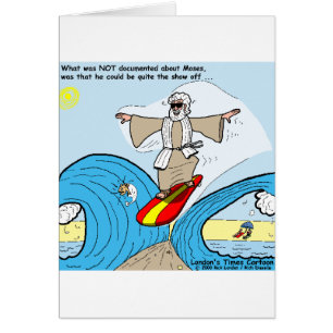 Moses Surf Funny Cartoon T-shirts Gåvor Samlarobje Hälsningskort