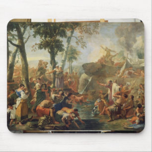 Moses teckningvatten från stenen (olja på kanfas musmatta