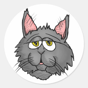 Moses the Qat Sticker Runt Klistermärke