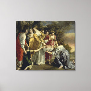 Moses undsatt från Nilen, 1630 Canvastryck