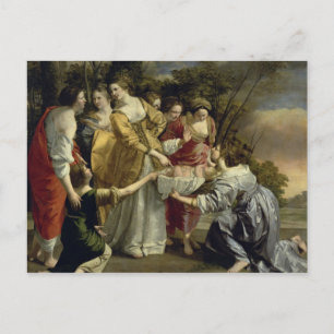 Moses undsatt från Nilen, 1630 Vykort