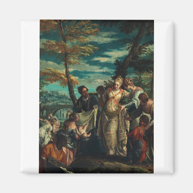 Moses upptäckt av Veronese Fine Art Magnet (Framsidan)