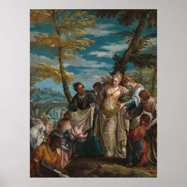Moses upptäckt - Veronese Finkonstposter Poster (Framsidan)