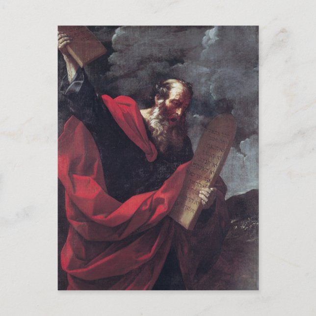 Moses with the Tablets of the Law Vykort (Framsida)