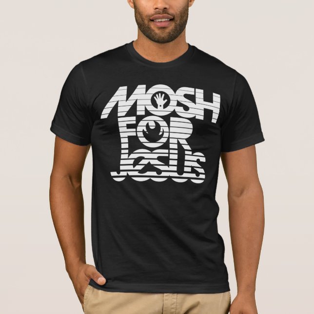 Mosh for Jesus T Shirt (Framsida)