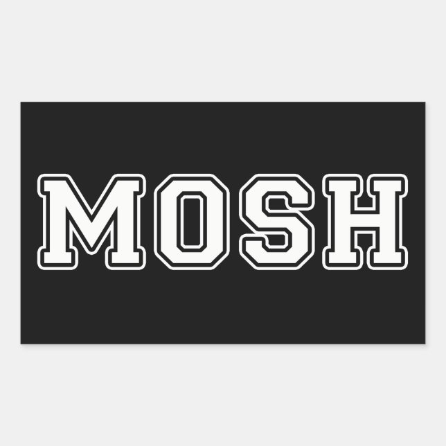 Mosh Rektangulärt Klistermärke (Framsida)