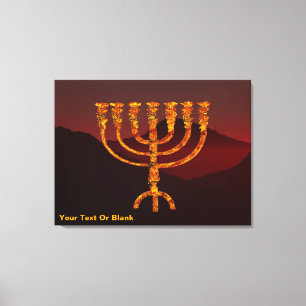 Moshe's Menorah Canvastryck