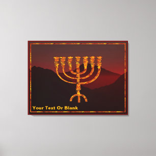 Moshe's Menorah Canvastryck