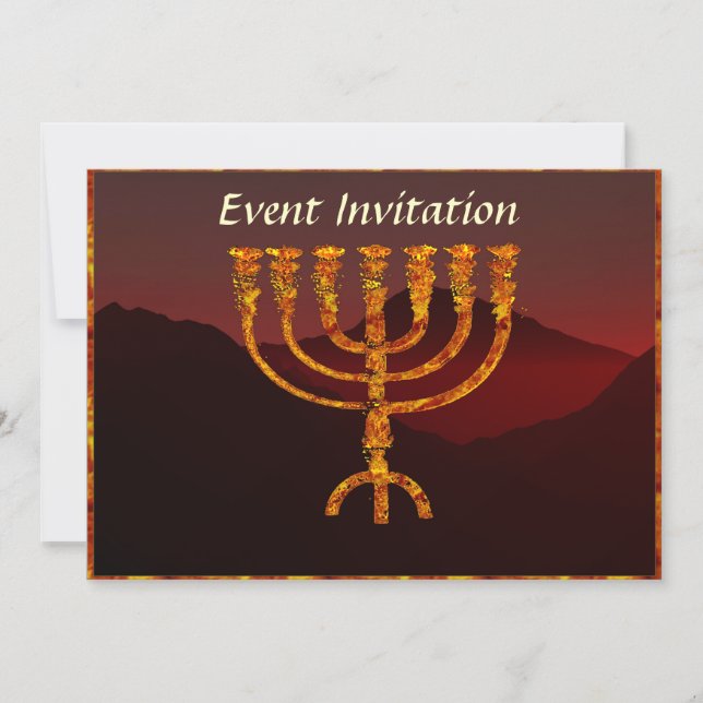 Moshe's Menorah Inbjudningar (Framsida)