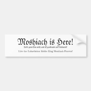 Moshiach är här! Stötfångare Bildekal