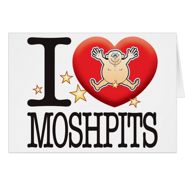 Moshpits kärlekman hälsningskort (Framsidan Horizontal)